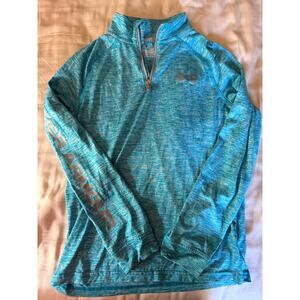 Under Armour teal blue quarter zip shirt size large